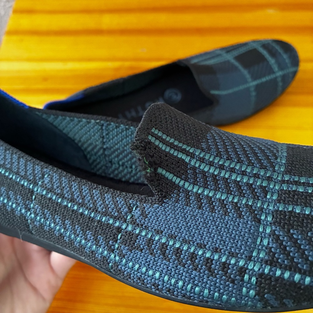 Rothy's The Loafer Pine Plaid Flats Women’s Size 8 - Picture 8 of 9